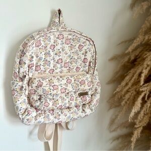 Quincy Mae Mini Floral Cream Backpack | NWT